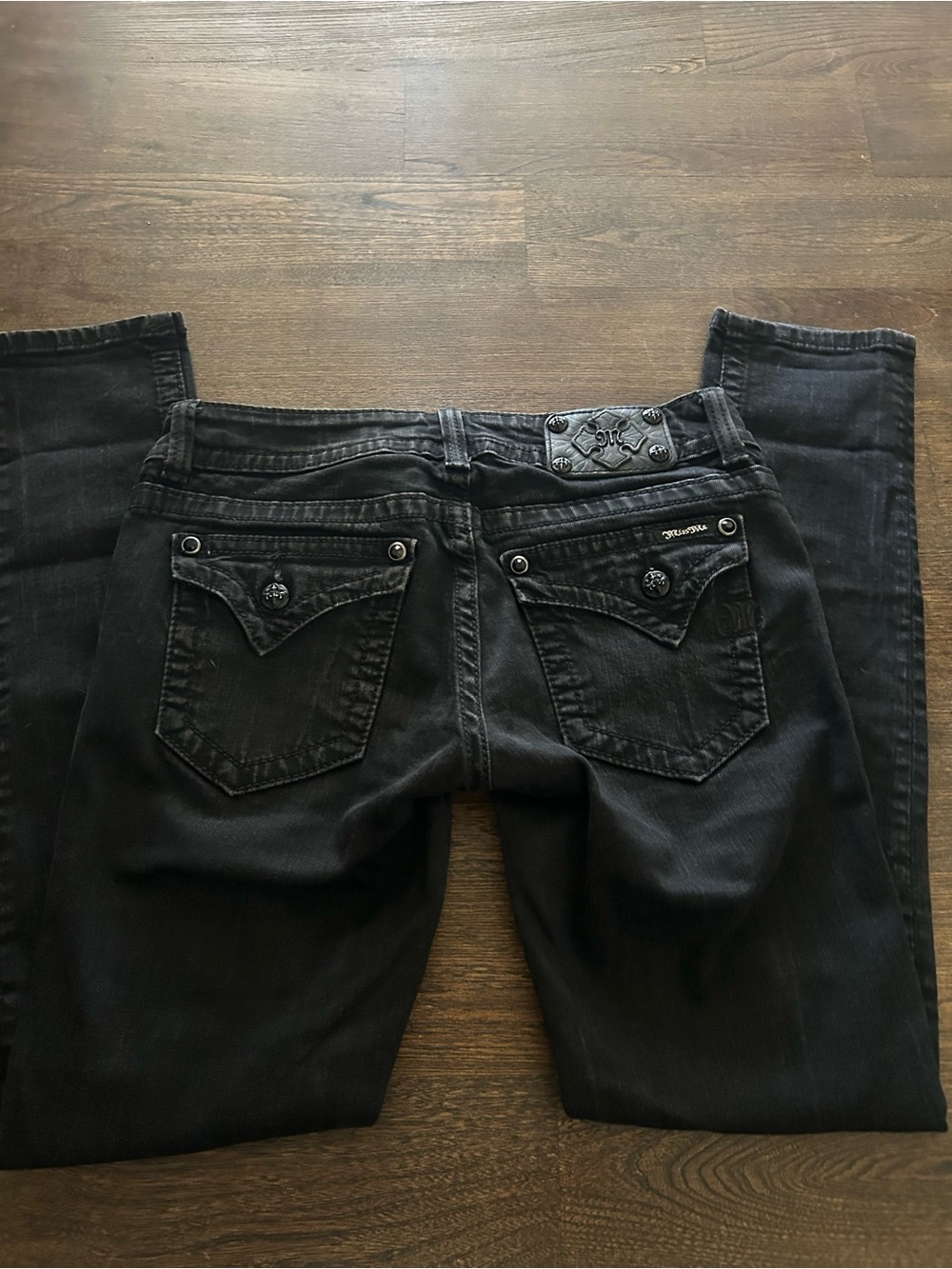 Miss Me Black Skinny Back Pocket Jeans